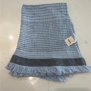 Anthropologie Light Blue Waffle Weave Dishtowel